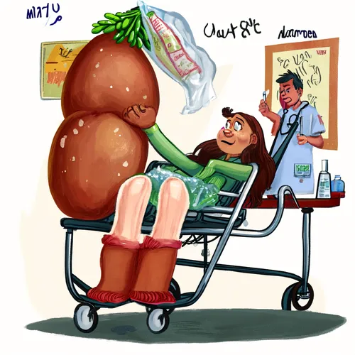 Funny Daily Life story illustration - The Potato Incident: A Hospital Comedy of Errors