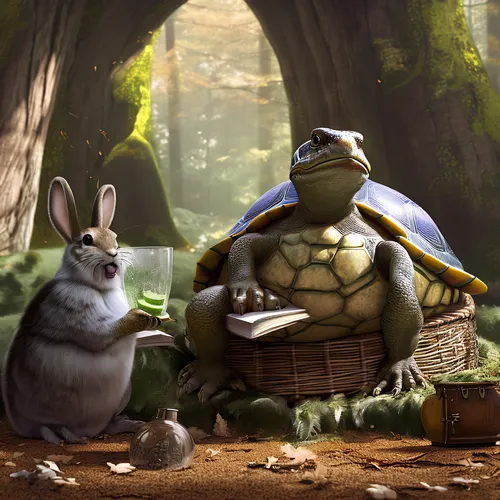 Funny Daily Life story illustration - The Tortoise Who Beat the Hare (By Filing a Noise Complaint)